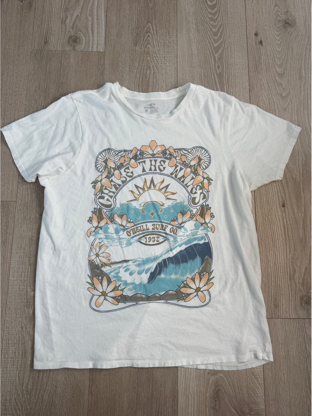 O'Neill White Graphic T Shirt Size M